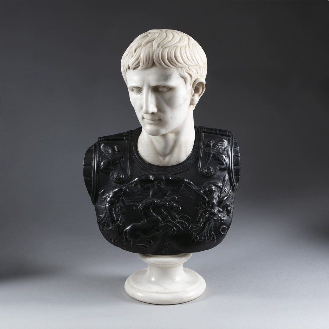 Imperial Marble Bust of Caesar Augustus After the Discovery at Villa of Livia, Rome