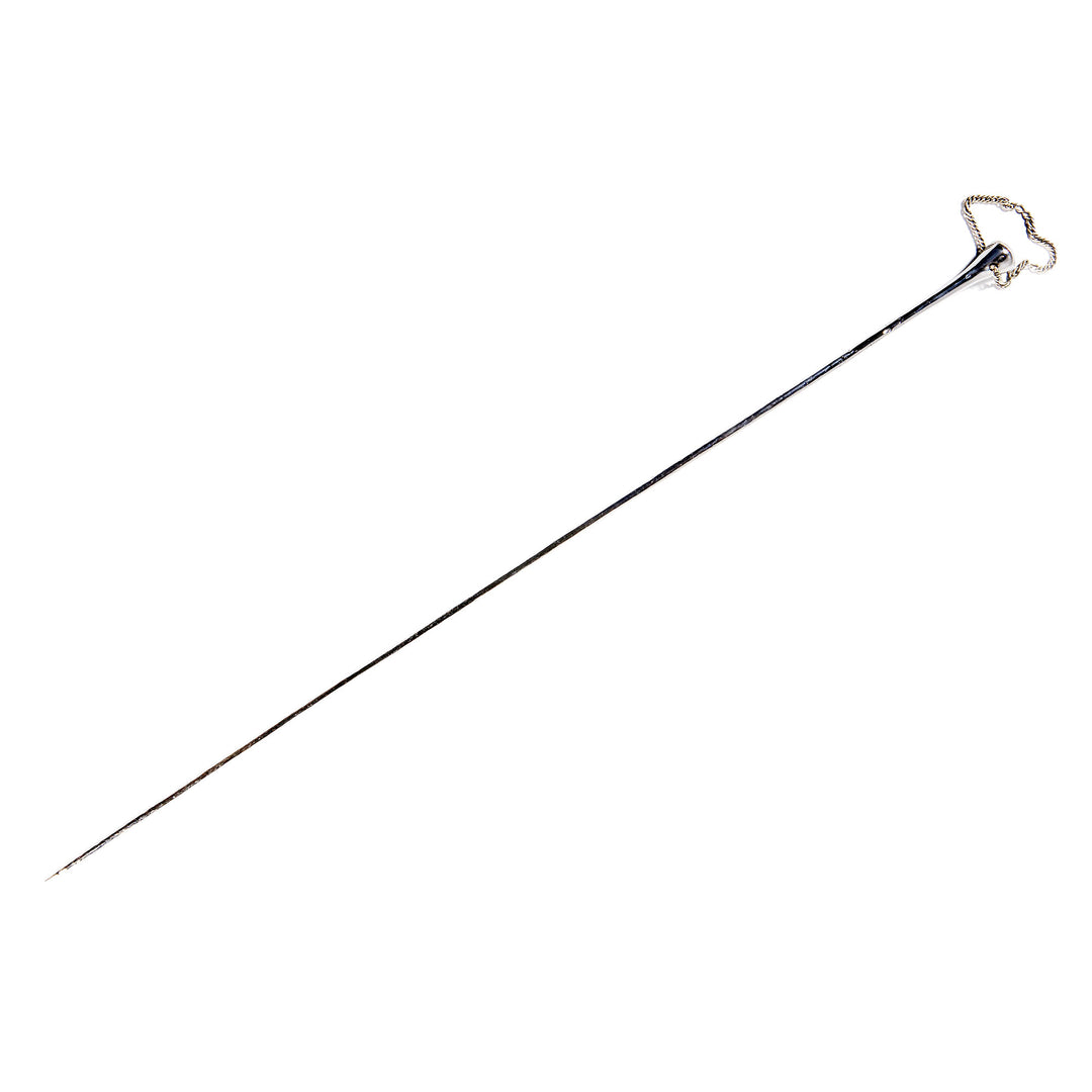 A polished steel walking stick