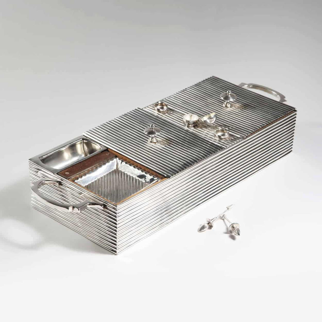 Early 20th Century Silver Vintage Cigar Box Compendium
