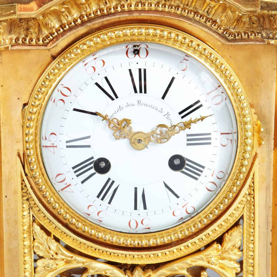 Fine Gilt Bronze Antique Mantel Clock by Société des Bronzes de Paris