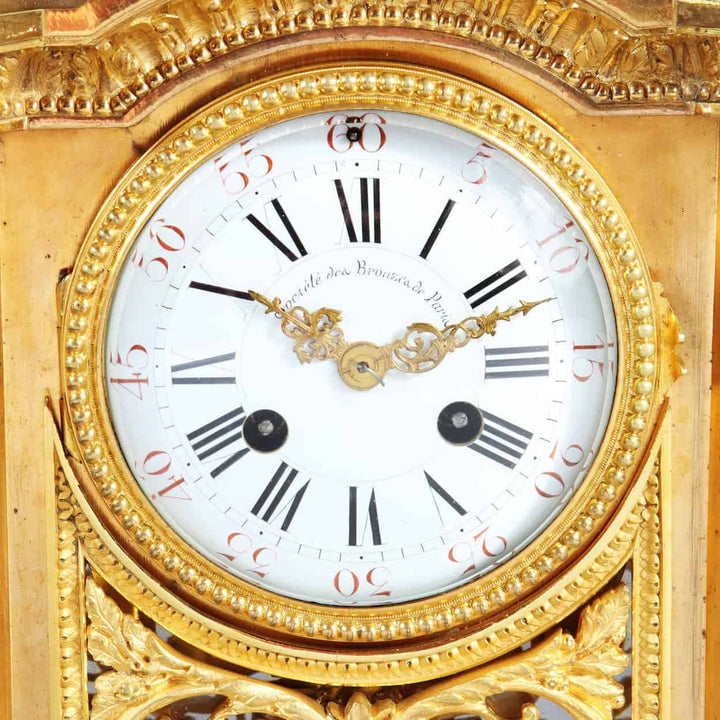 Fine Gilt Bronze Antique Mantel Clock by Société des Bronzes de Paris