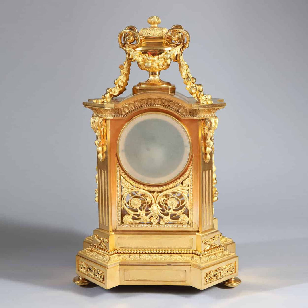 Fine Gilt Bronze Antique Mantel Clock by Société des Bronzes de Paris