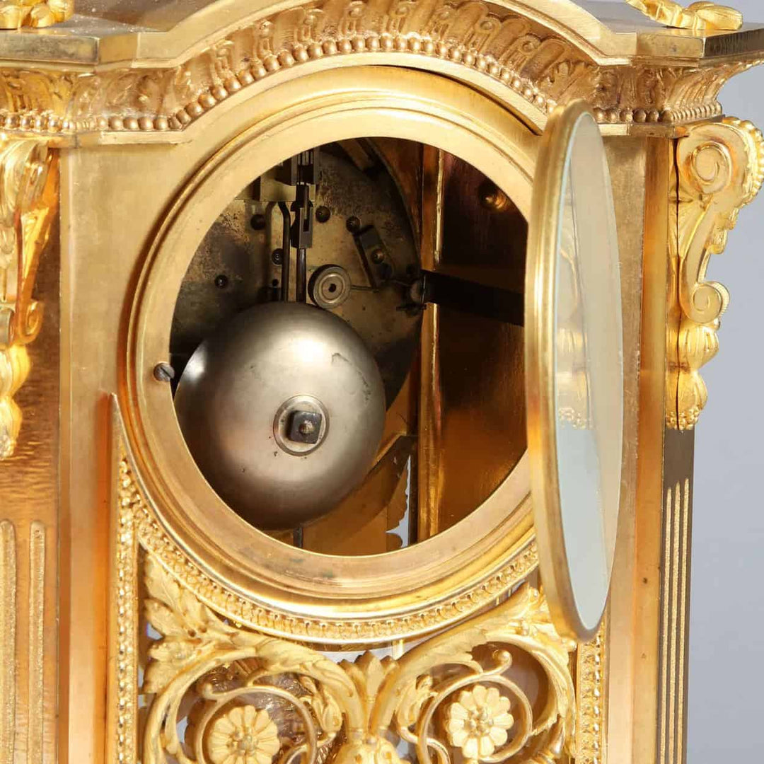 Fine Gilt Bronze Antique Mantel Clock by Société des Bronzes de Paris