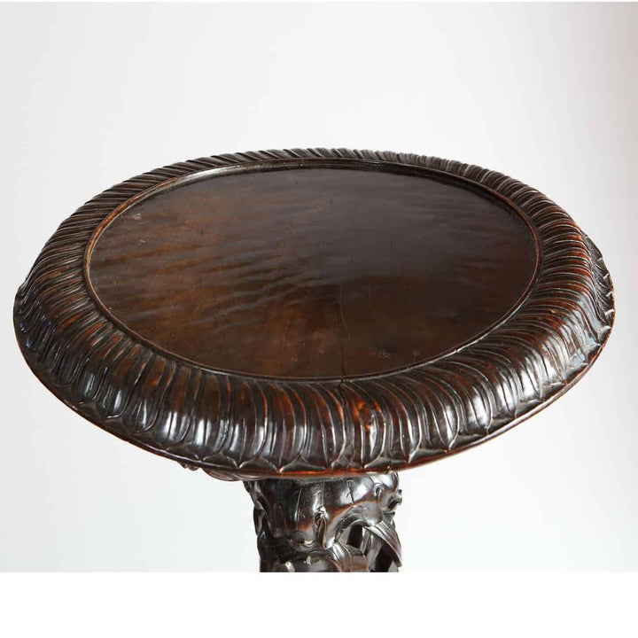 Antique Chinese Carved Wooden Vase Stand