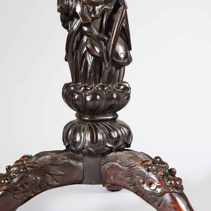 Antique Chinese Carved Wooden Vase Stand