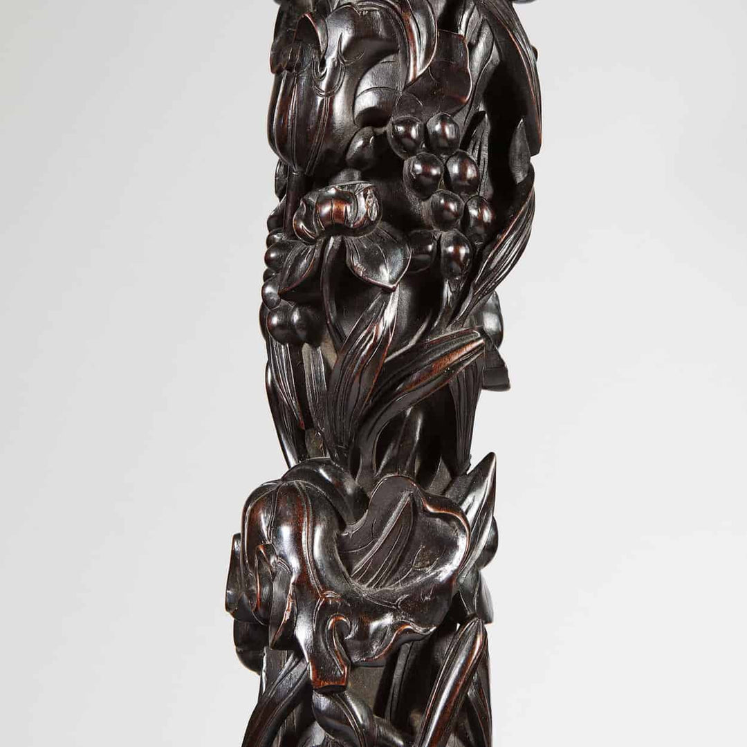 Antique Chinese Carved Wooden Vase Stand