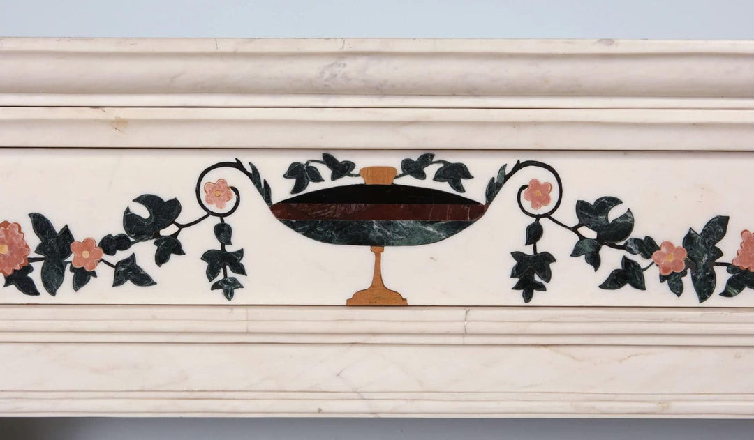 Statuary Marble and Scagliola Fire Surround After Pietro Bossi
