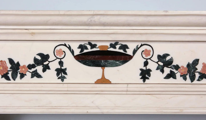 Statuary Marble and Scagliola Fire Surround After Pietro Bossi