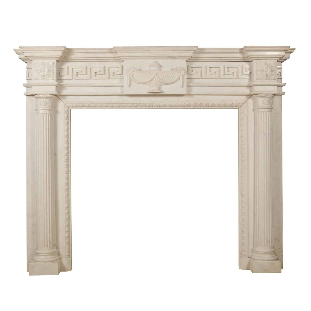 Neo Classical Statuary Marble Fire Surround
