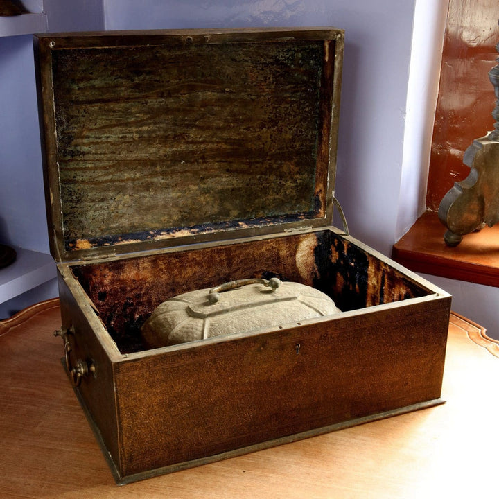 A Very Fine 19th Century Indian Large Brass Chest