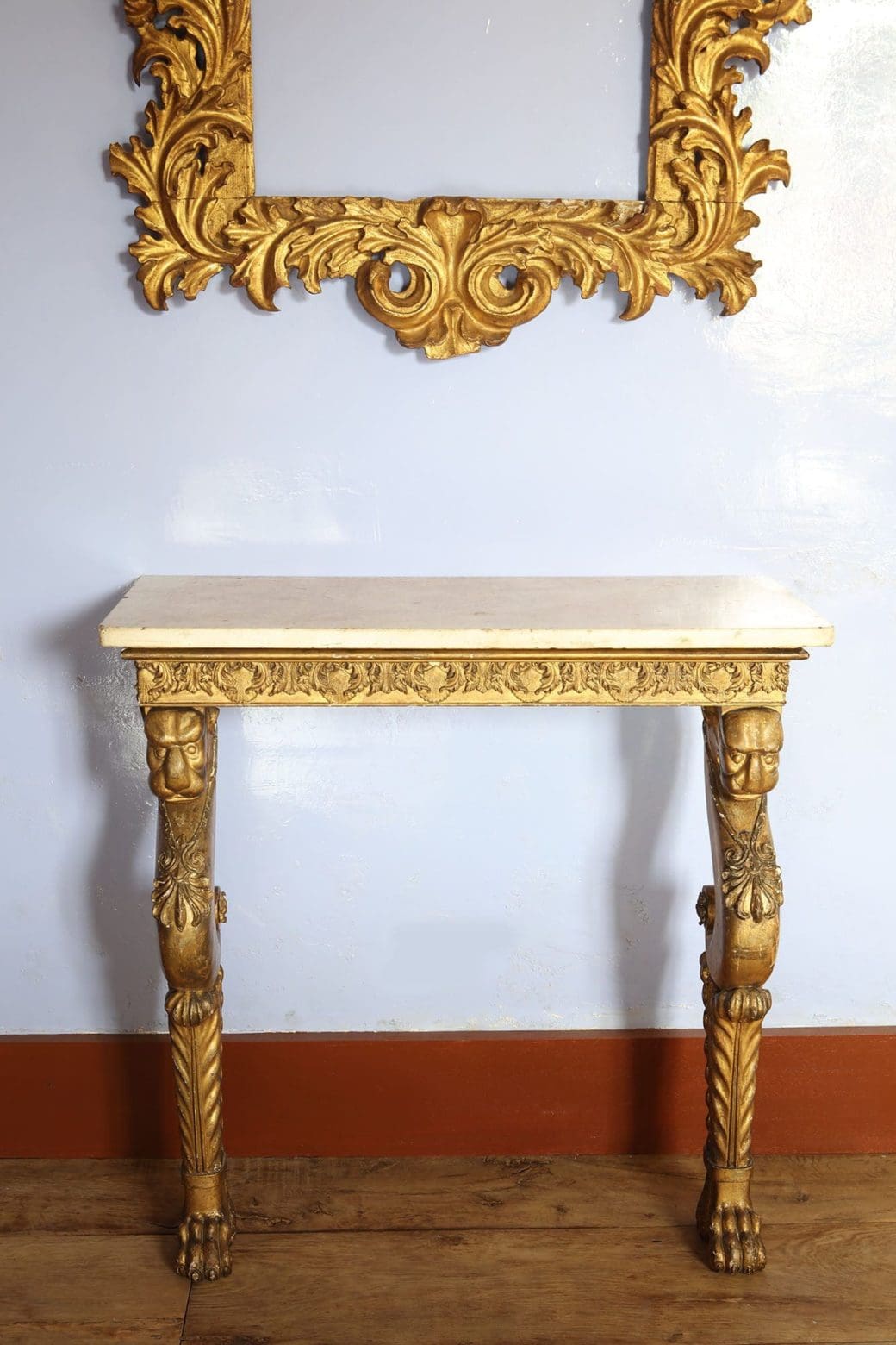 Regency Giltwood Console Table After the Antique
