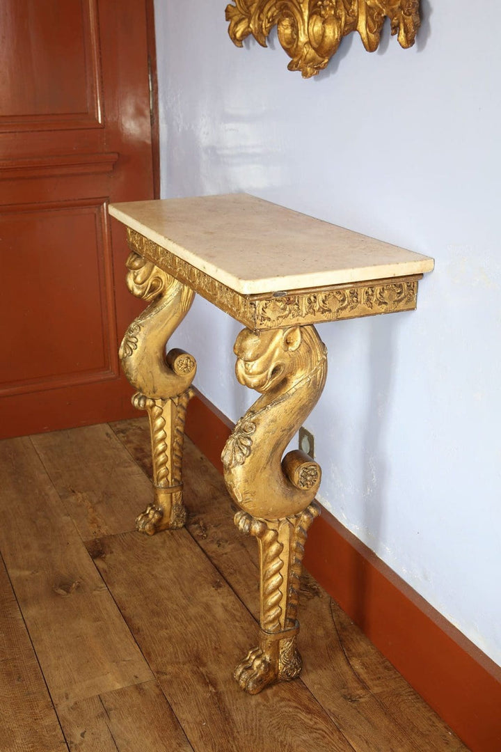 Regency Giltwood Console Table After the Antique