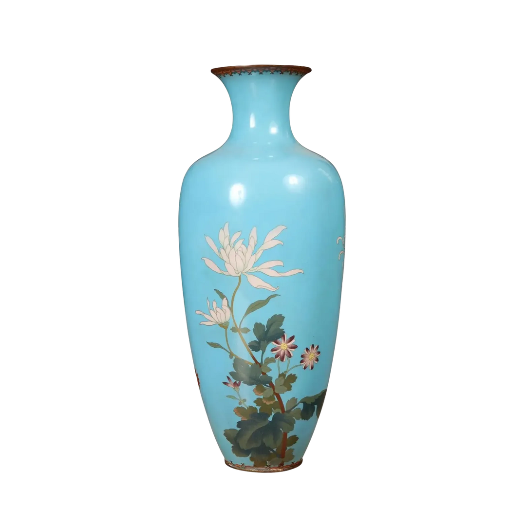 Superb Japanese Cloisonne Enamel Vase
