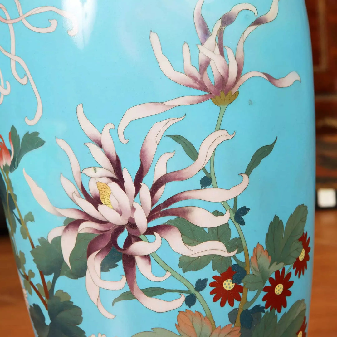 Superb Japanese Cloisonne Enamel Vase