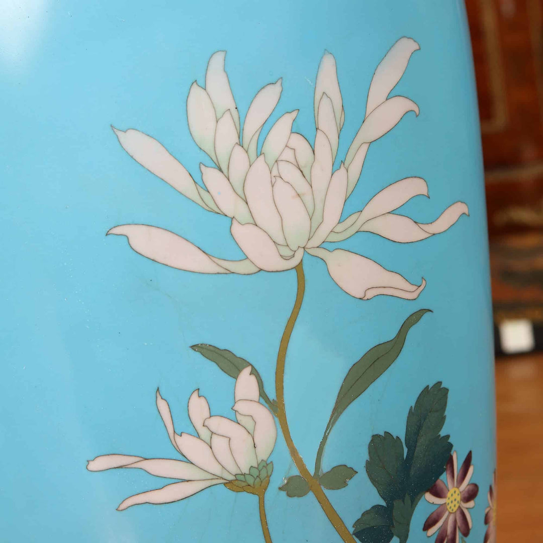 Superb Japanese Cloisonne Enamel Vase