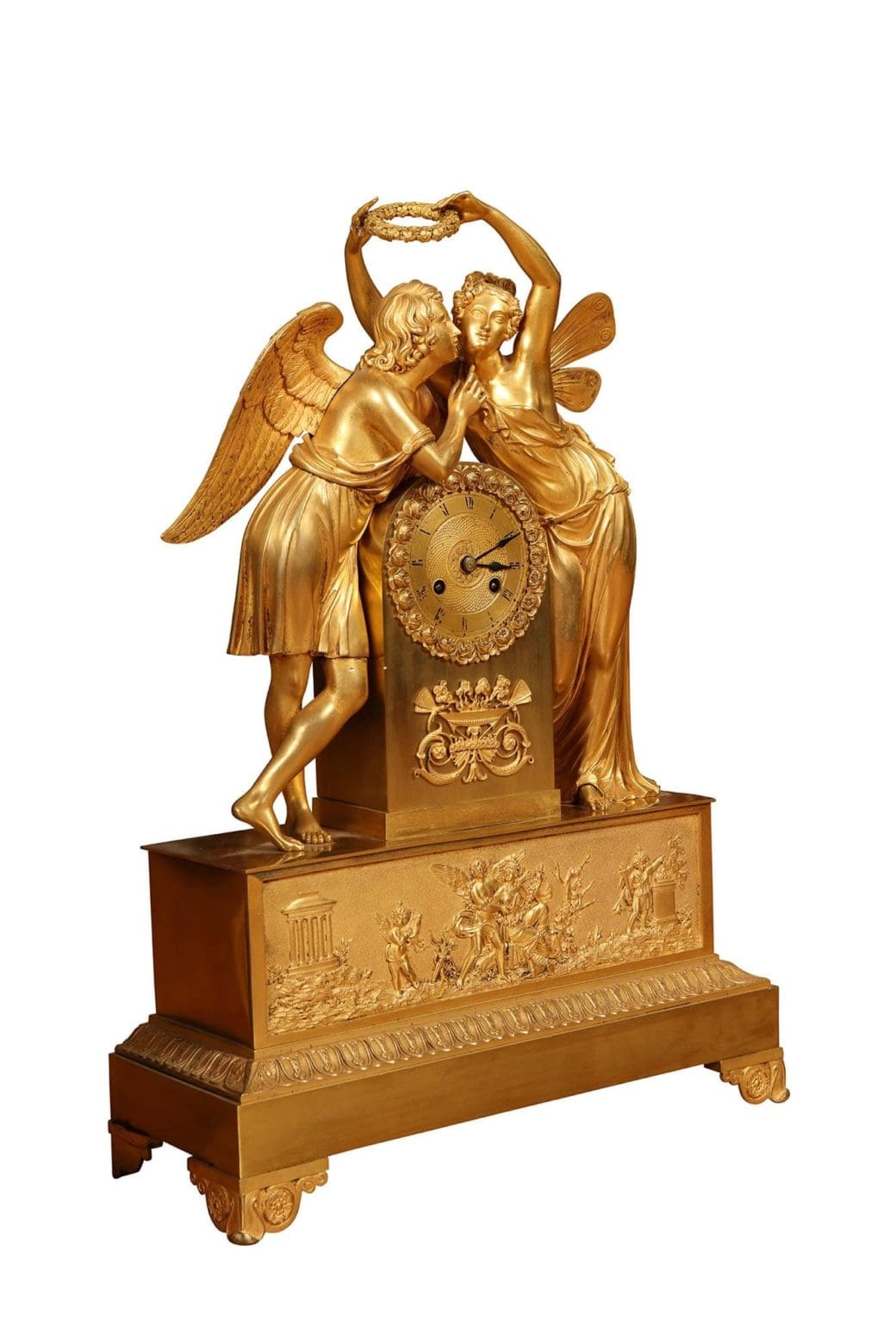 Early 19th century Gilt Bronze Mantel Clock – Cupid and Psyche