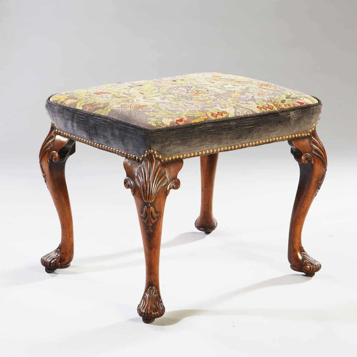 Early 18th Century George II Walnut Stool