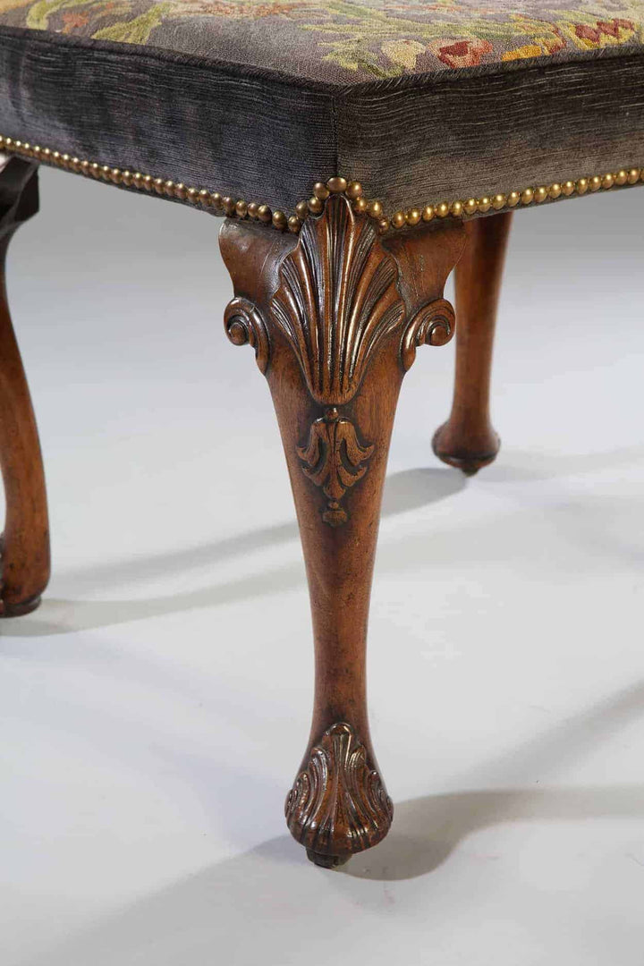 Early 18th Century George II Walnut Stool
