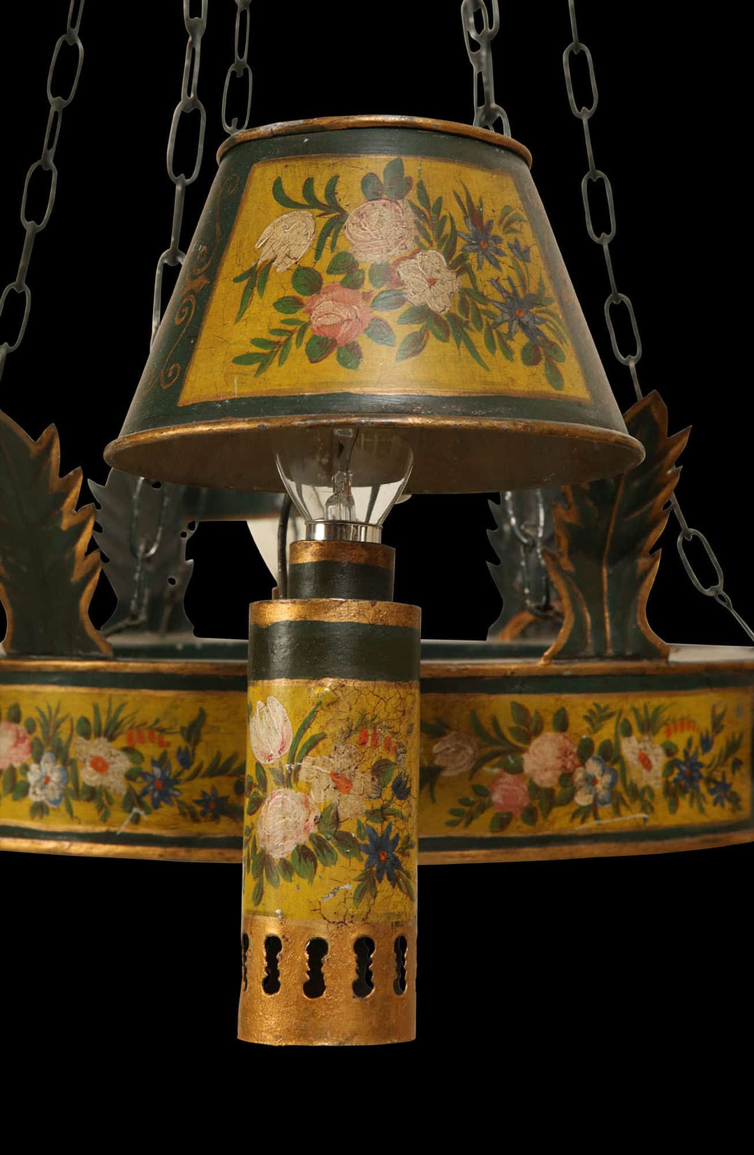 Napoleon III Six Light Tôle Chandelier