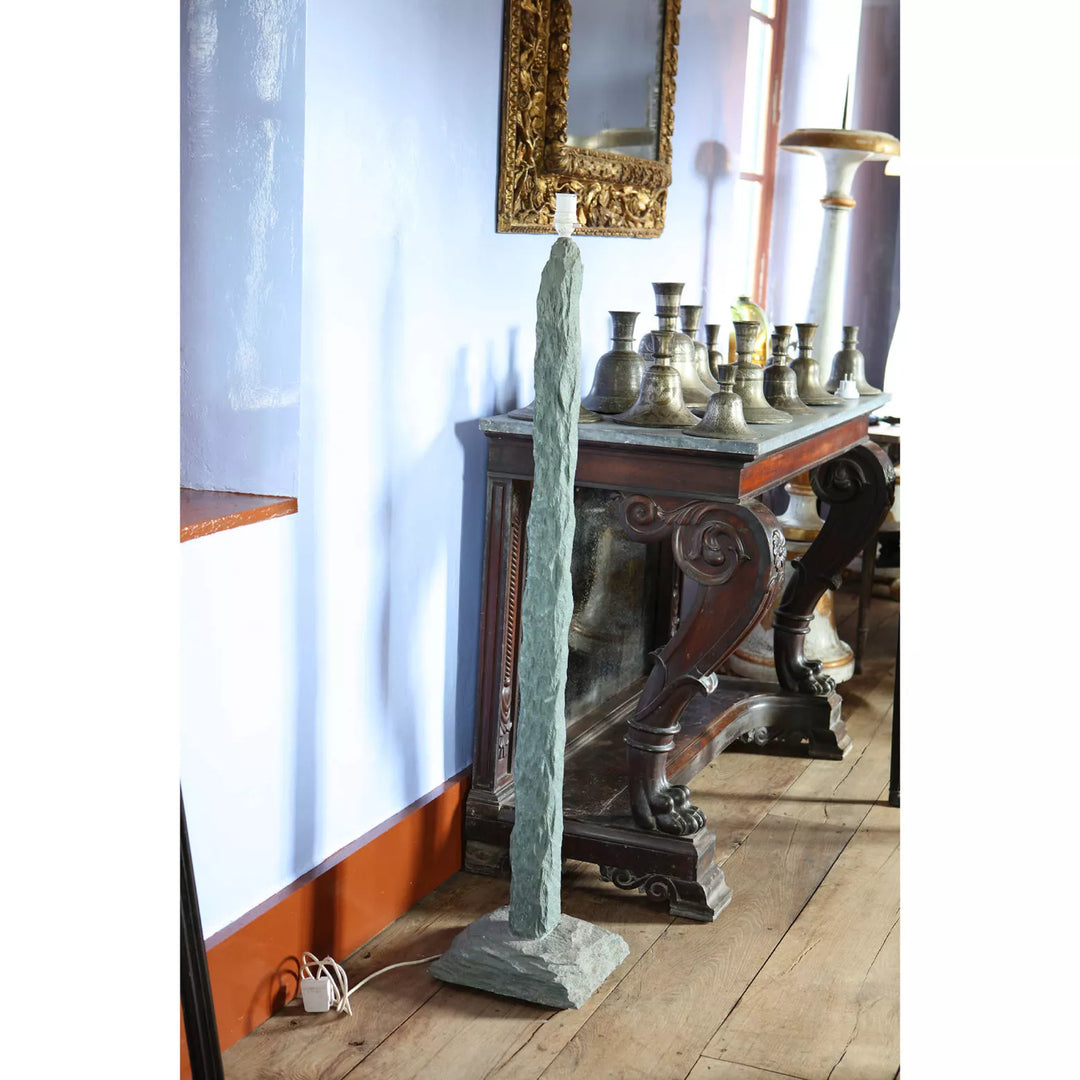 20th Century Green Stone Floor Lamp