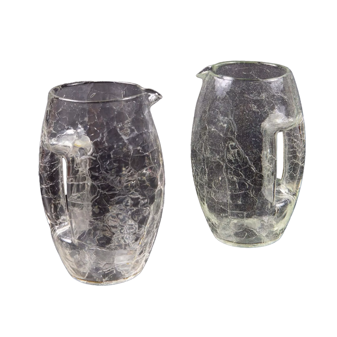 Kristal Krocodil collection Loetz crackle glass Jugs