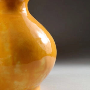 Pair of Yellow Double Gourd Vases as Lamps