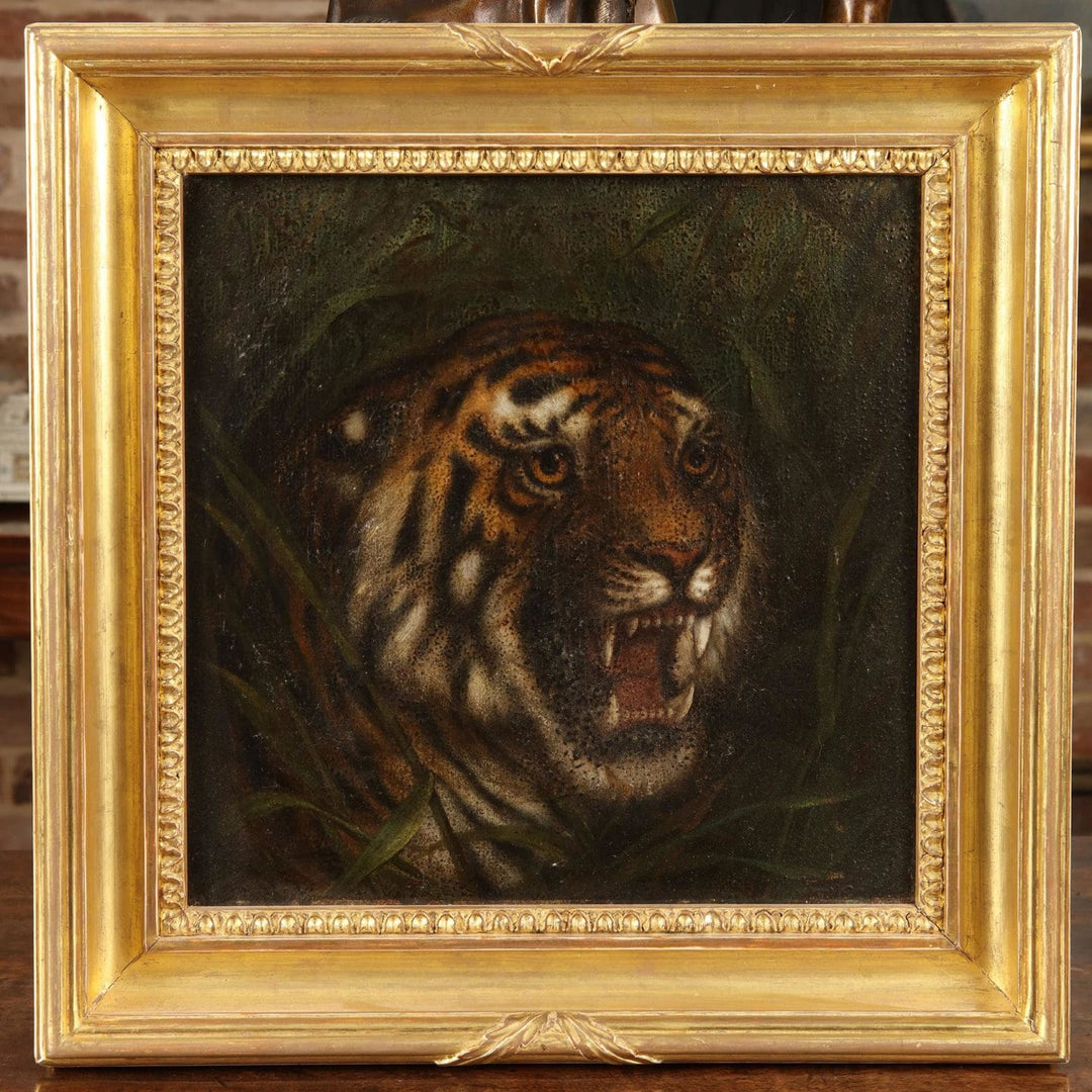 Tiger's Head ||| Oil on Board ||| By Rix