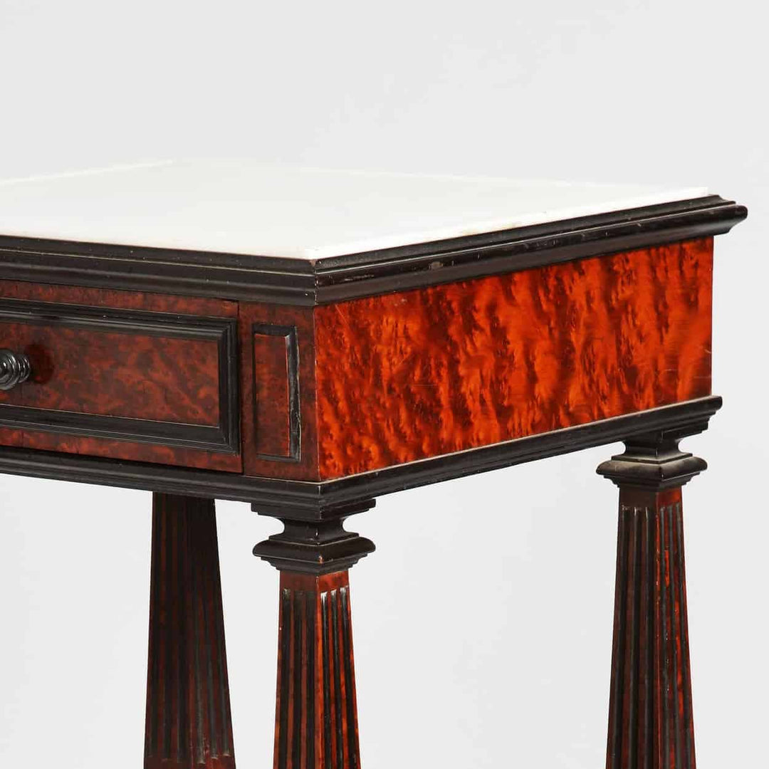 Pair of Continental Burr Thuya Bedside Cabinets