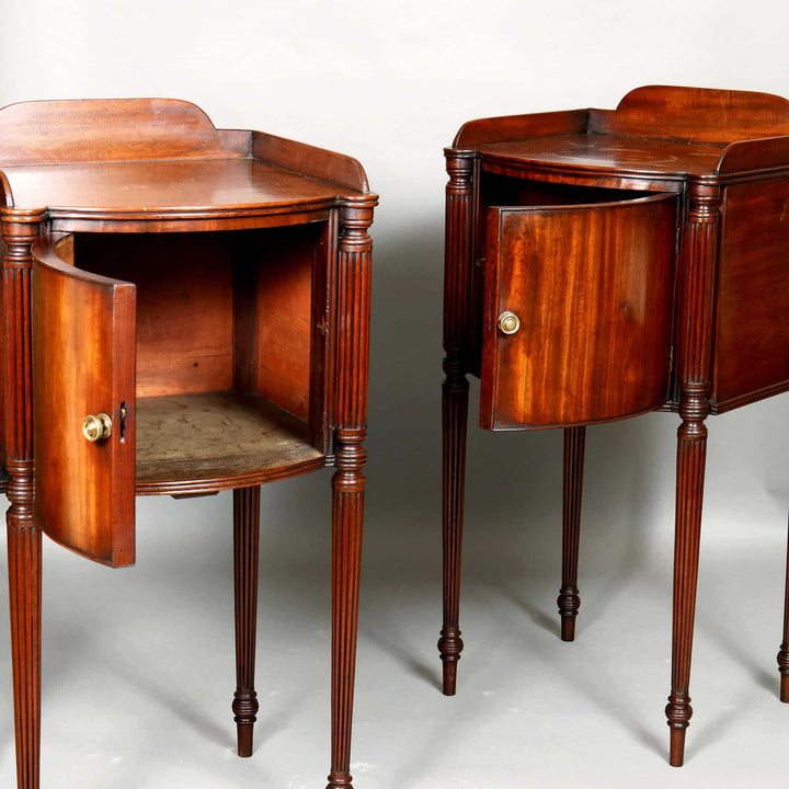 Pair of George III Mahogany Bedside Cabinets