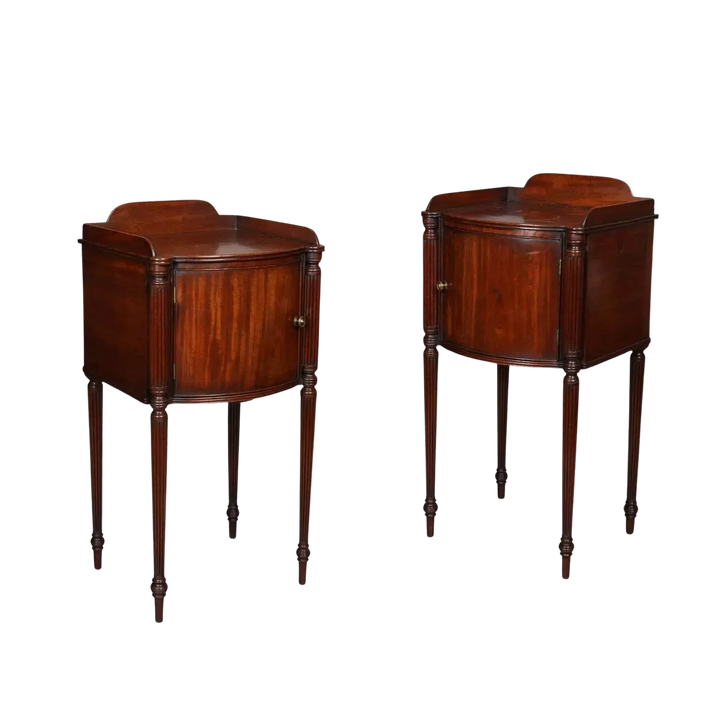 Pair of George III Mahogany Bedside Cabinets