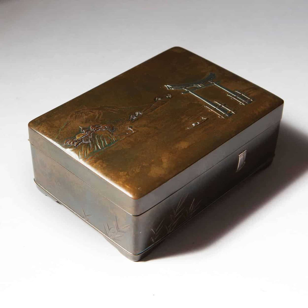 Japanese Meiji Bronze Box
