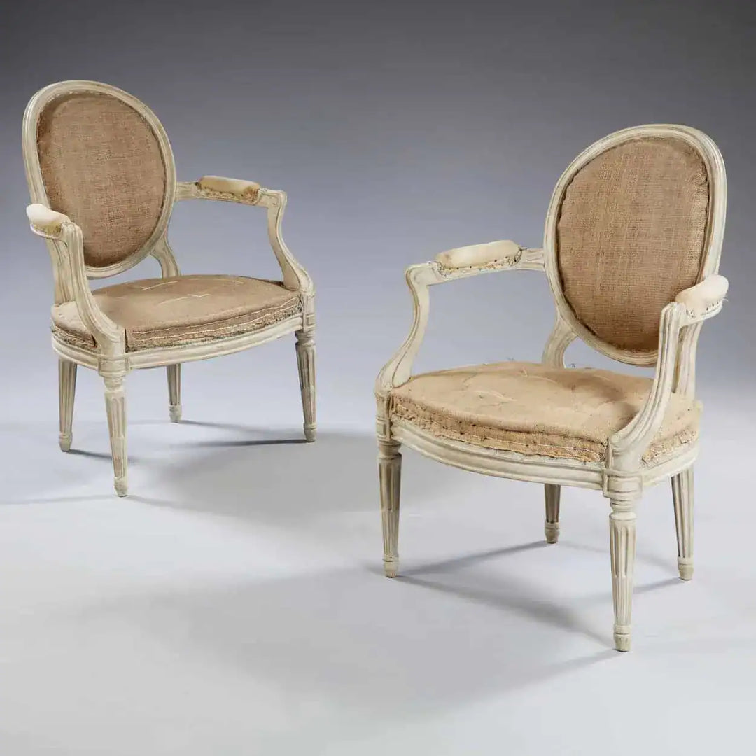 Pair of Transitional Louis XV Style Fauteuils