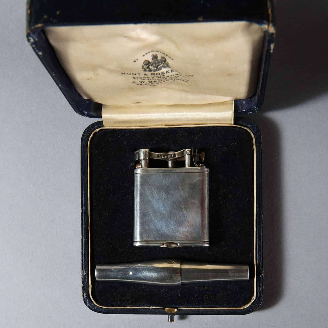 Silver Dunhill Unique Wafer and Telescopic Cigarette Holder