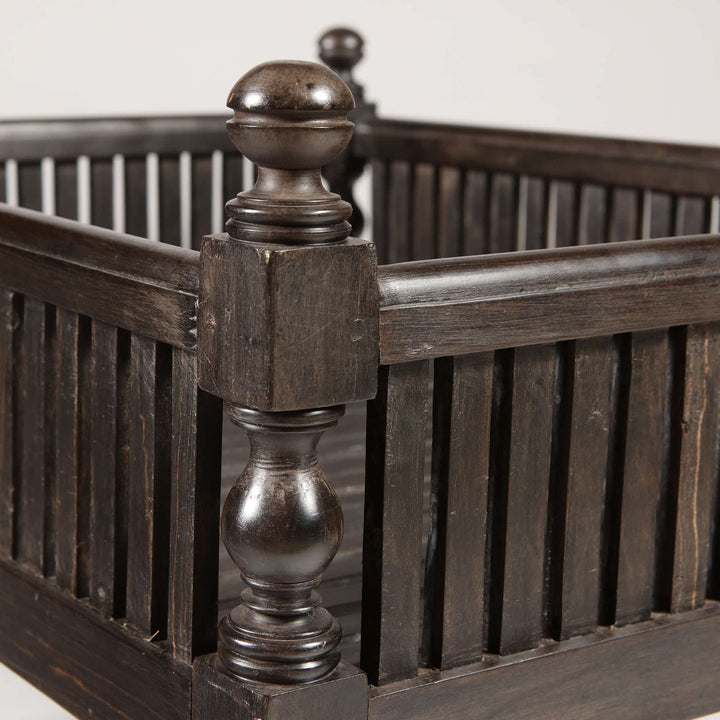 Pair of Anglo Indian Solid Ebony Dog Beds