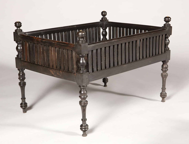 Pair of Anglo Indian Solid Ebony Dog Beds