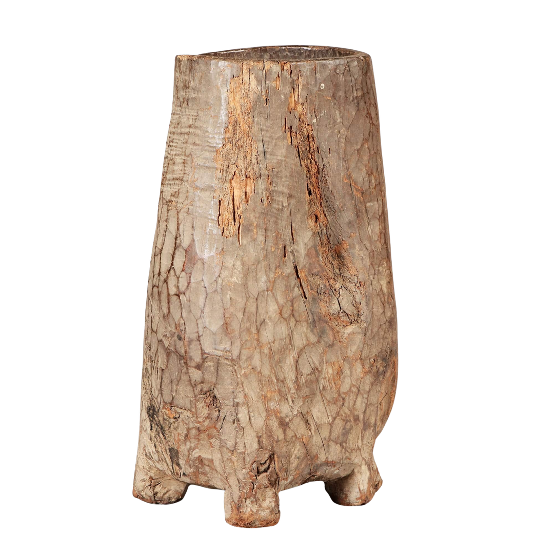 Rustic Primitive Hollowed Tree Trunk Hall Stick Stand