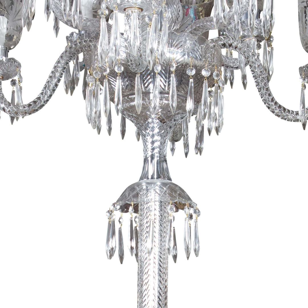 Pair of 19th Century Cut Glass Torcheres attributed to F & C Osler