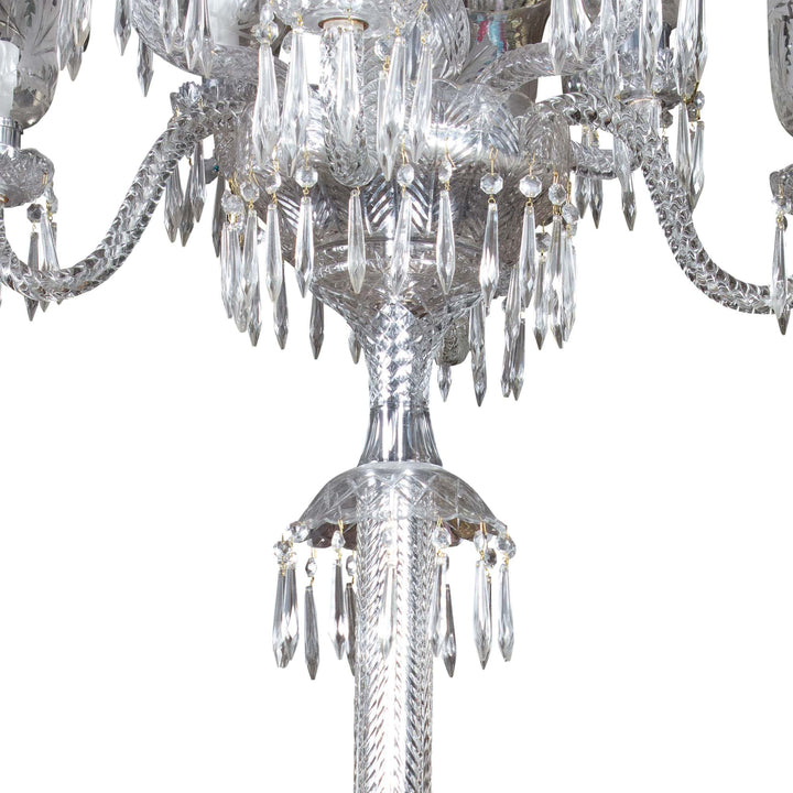 Pair of 19th Century Cut Glass Torcheres attributed to F & C Osler