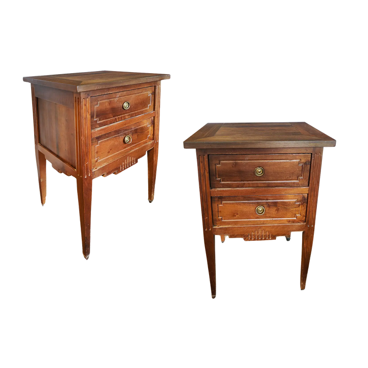 Pair of Walnut Side Cabinets