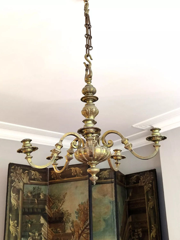 Five Branch Dutch Chandelier