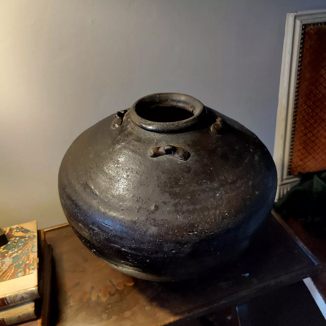 South China Sea Glazed Ceramic Storage Jar