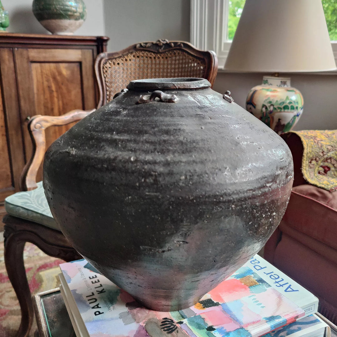 South China Sea Glazed Ceramic Storage Jar