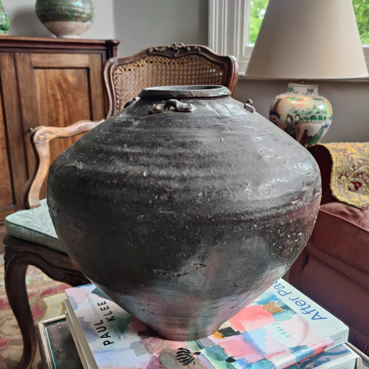 South China Sea Glazed Ceramic Storage Jar
