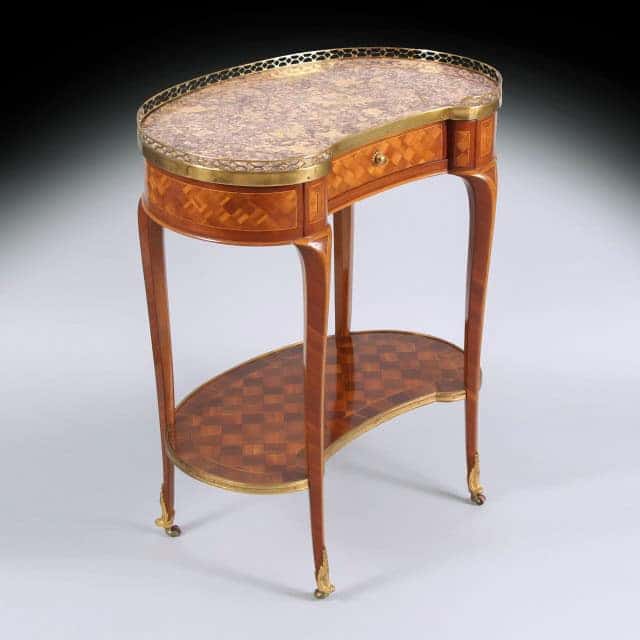 18th Century Louis XVI Brocatelle De Jura Kidney Table