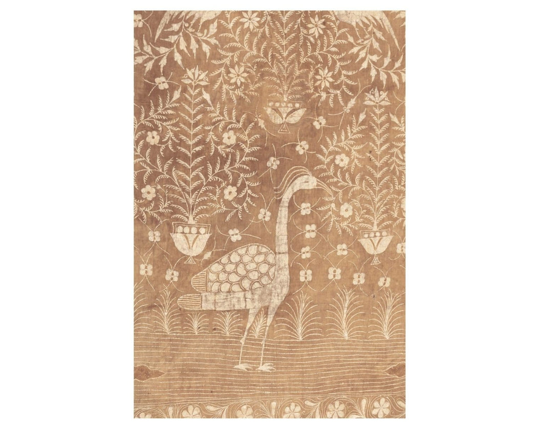19th Century Indian Cotton & Crushed Shell Qanat Tent Hanging