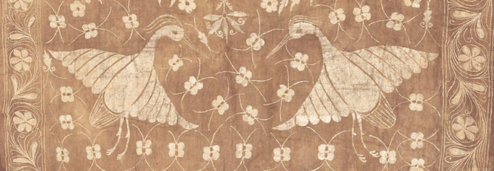 19th Century Indian Cotton & Crushed Shell Qanat Tent Hanging