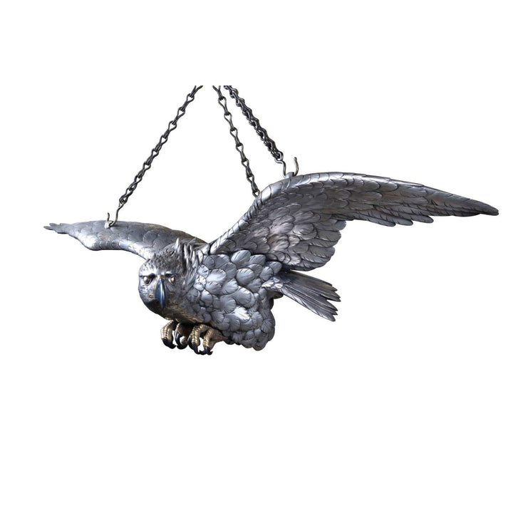 19th Century Japanese Meiji Period Silvered Bronze Eagle