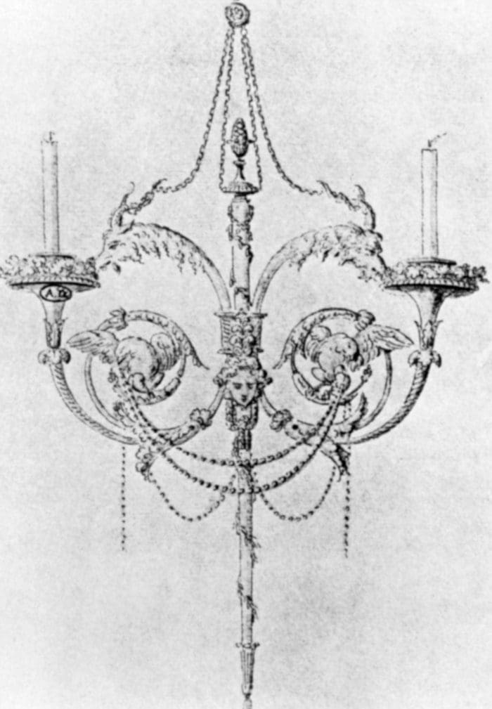 Pair of Neo-Classical Twin Branch Wall Lights
