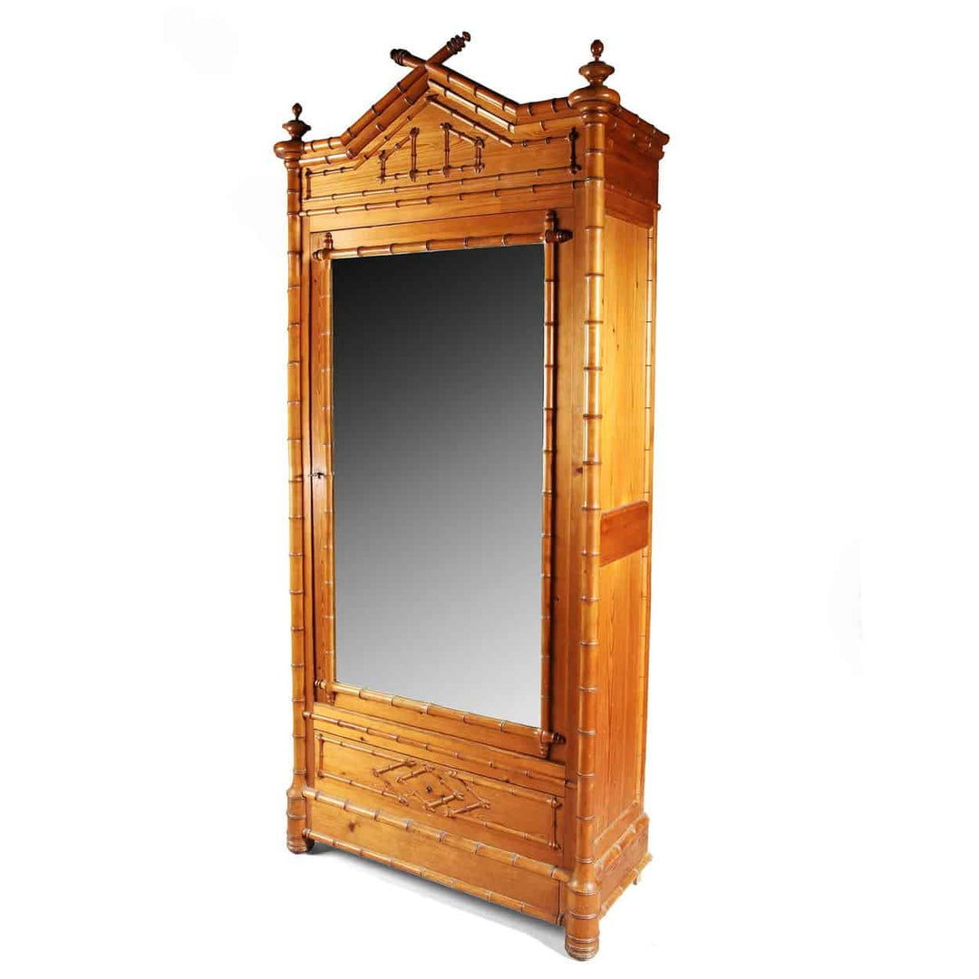 19th C. French Simulated Bamboo Armoire