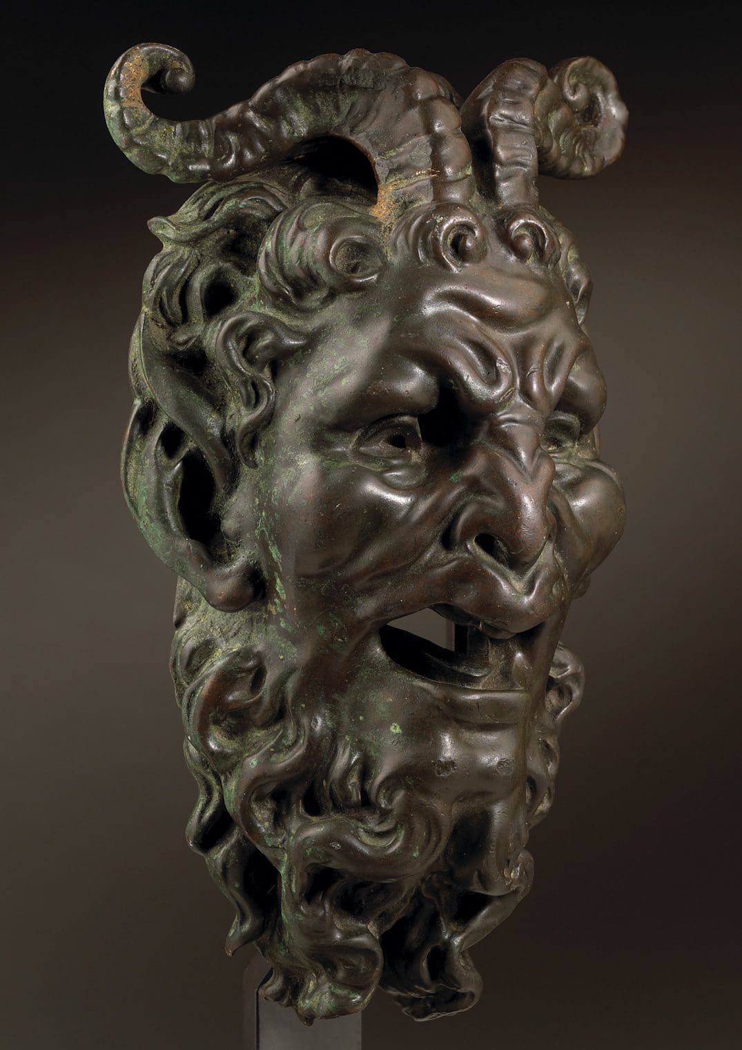 Bronze Mask of a Satyr Fountain Head - Discovery – Nicholas Wells